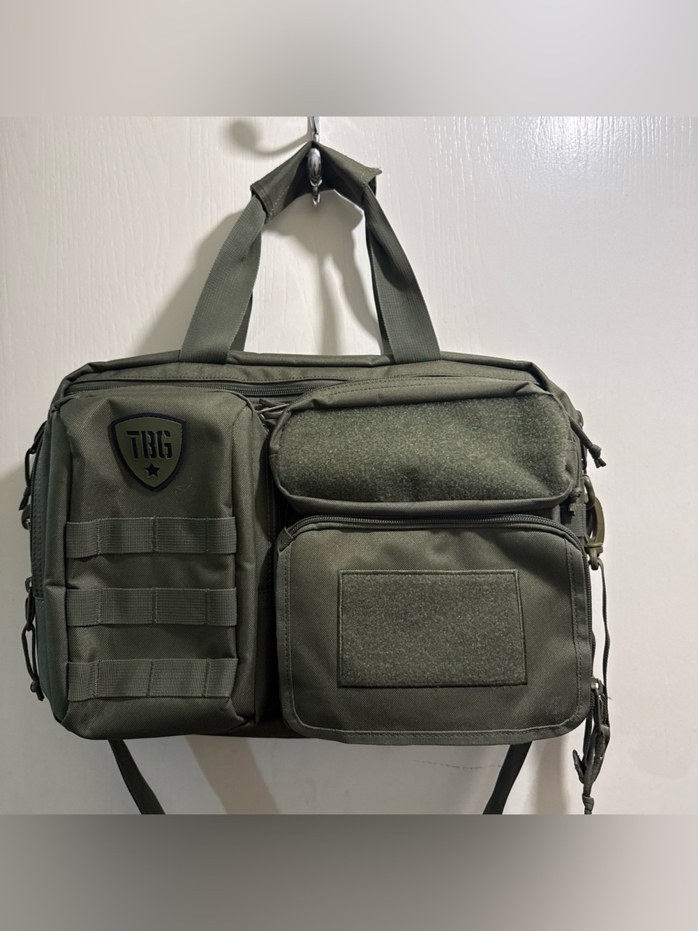 New Army Green Tactical DiaperBag for Men with changing pad